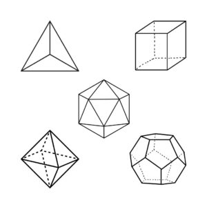 A basic image of platonic solids.